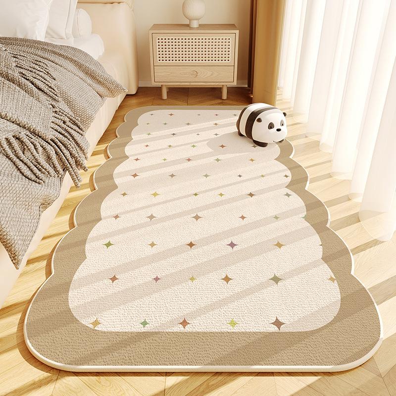 Bettvorleger Schmutzabweisend Verschleißfest Pflegeleicht Bodenmatte Zuhause Wohnzimmer Sofa Couchtisch Rutschfeste Unterlage