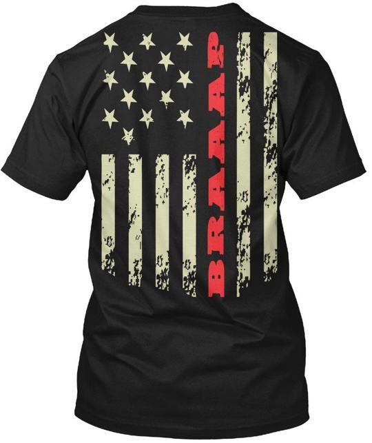 

American Braaap Flag T-Shirt Made in the USA Size S to 5XL L