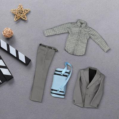 1/6 Scale Male Clothes Suit Full Scene Photo Prop Kids Gifts Jacket Shirt Pant Outfit Costume