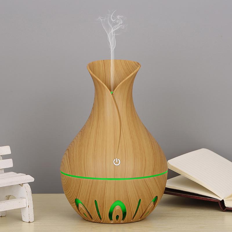 Creative USB Fog & Wood Grain Aromatherapy Humidifier with Custom Logo Option