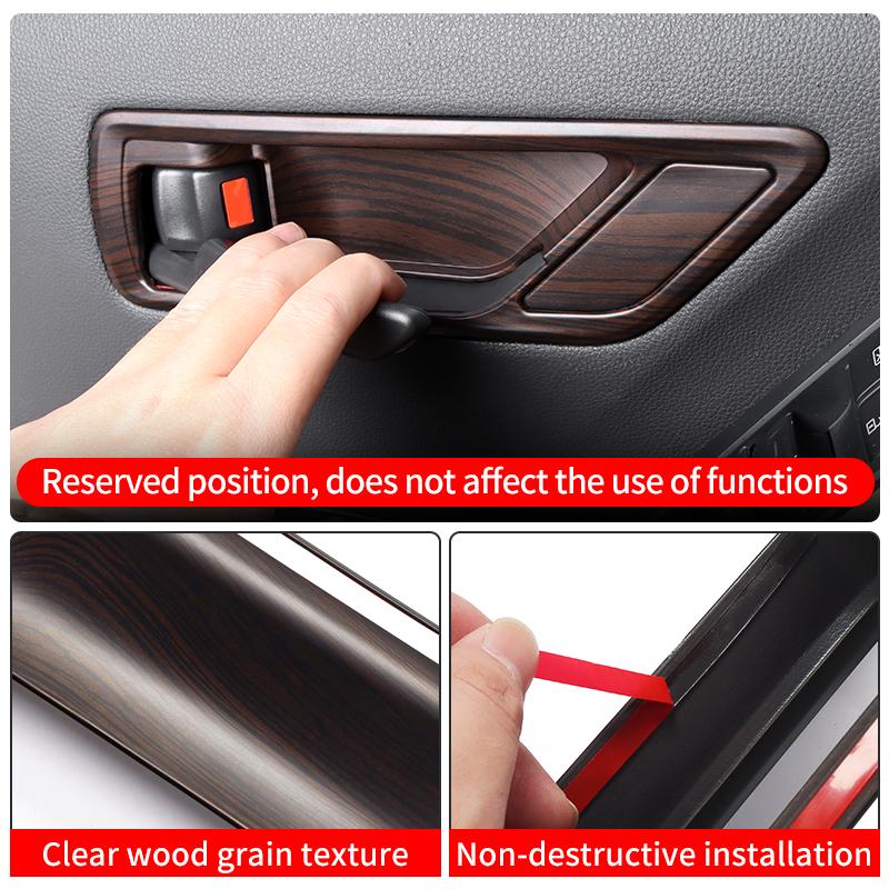 For 2021-2025 Toyota Land Cruiser LC300 300 High Configuration Peach Wood Texture Interior Accessories Upgraded Modification