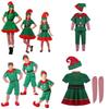 Festive Green Elf Santa Claus Costume For Adults And Kids Perfect For Family Christmas Celebrations