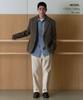 MUSINSA STANDARD [Harris Tweed] Herringbone Check Out Pocket Blazer [Brown]