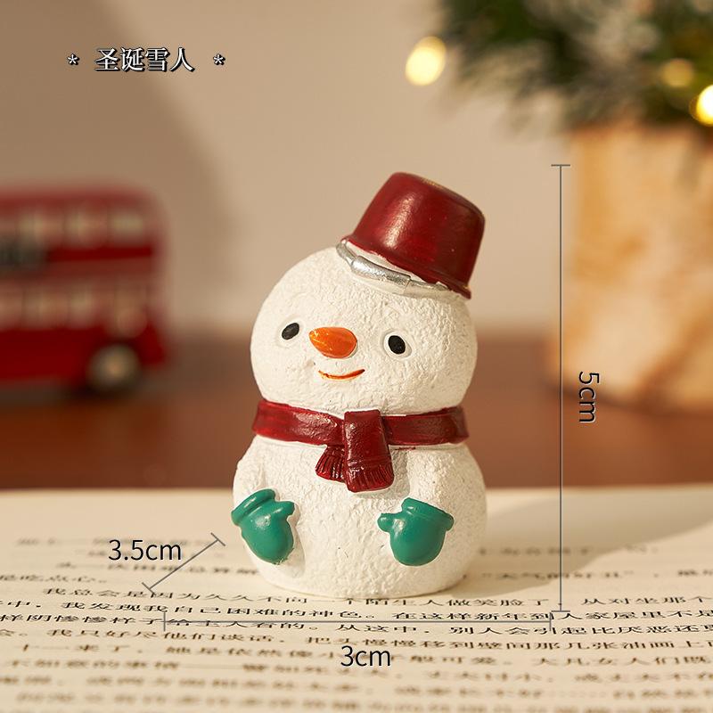 Christmas Gift Box Santa Claus Resin Tabletop Ornament Tree Decor Party Favor Toy-Perfect Small Gift for Children
