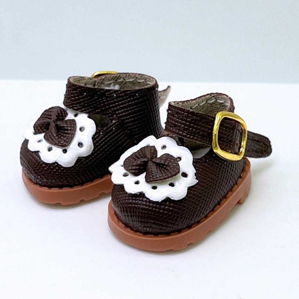 Pink and White Black 10cm Cotton Doll Shoes Small Baby Shoes Plush Toy Accessories  for 17cm Dolls коричневый