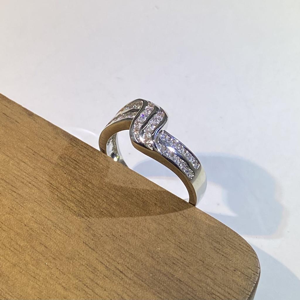 European and American Geometric Rings  Juvenile Vacuum Plated Rose Gold Fashion Color Keeping Rings