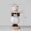 Creative Design Panda Girl Floor Ornament Large Pallet Storage Living Room Nice Entrance Home Decoration Home Relocation New House Gift