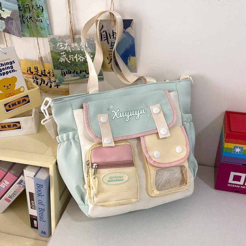 New Soft Girl College Style Sweet Ita Bag Korean Student Schoolbag Jk Uniform Shoulder Bag Comic Exhibition Casual Crossbody Bag