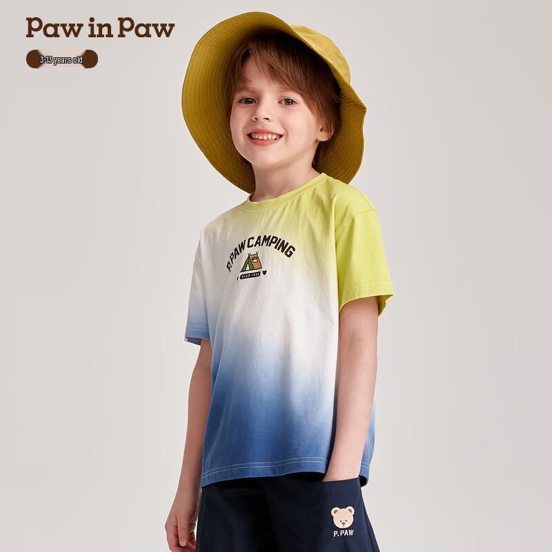 

PawinPaw Boy s Gradient Bear Print Short Sleeve T-Shirt 120