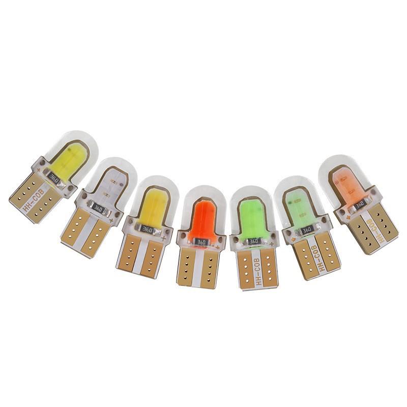 T10 Silicone Resin Crystal LED Daytime Running Light Bulb with COB Chip and W5W Plug-in Decoder.