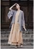 2025 Summer Dark Silent Willow Patchwork Camisole Dress with Large Hem