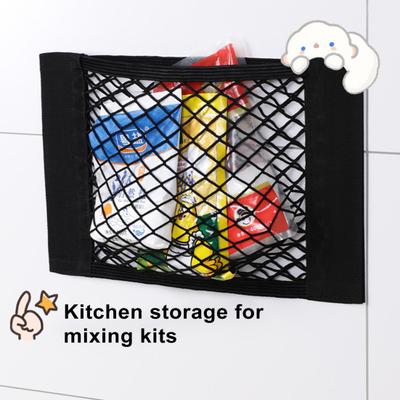 שקית רשת לאחסון עם סרט אטבים חלול גלוי תחתונים לעטוף פלסטיק שונות ארגונית פאוץ רשת