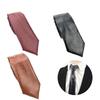 Herren Pu-Leder Krawatte Schmale Version 5,5 cm Breite Britischer Business-Stil Einfarbig