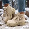 Women Sneakers Winter Plush Lined Warm Shoes Designer Sneakers for Women Casual High Top Shoes Women Thick Lace-up Sports Shoes