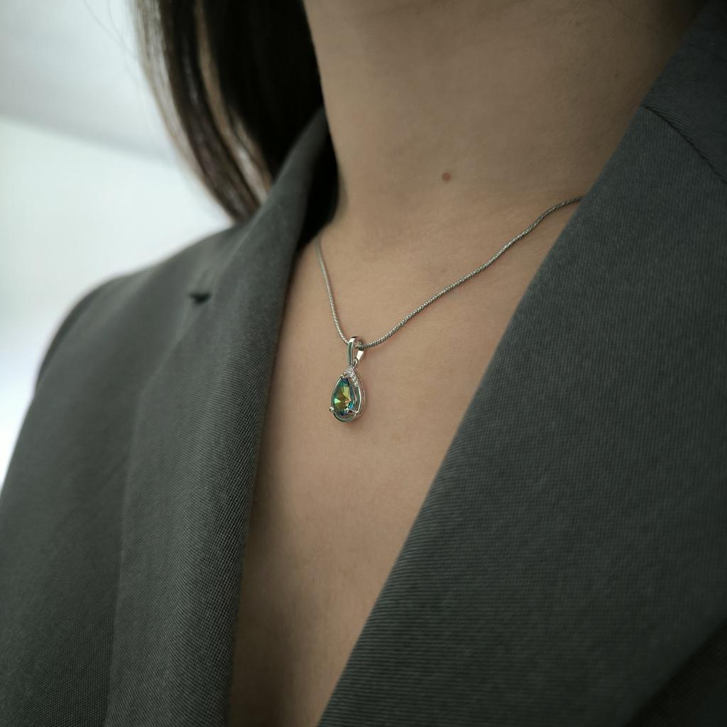 Серебряная подвеска с мистик топазом 0.736ct (2212645)