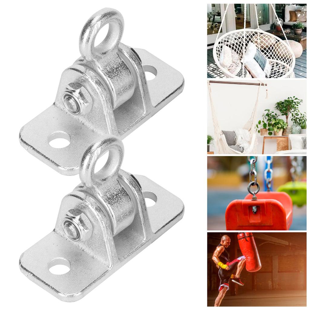 2Set Swing Hanger Iron Suspension Hammock Hanging Chair Hook Fixed Plate Accessories