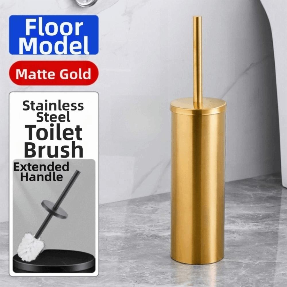 Wall Mounted Toilet Cleaning Brush No Drill Bathroom Cleaning Tool Toilet Scrubber  Toilet