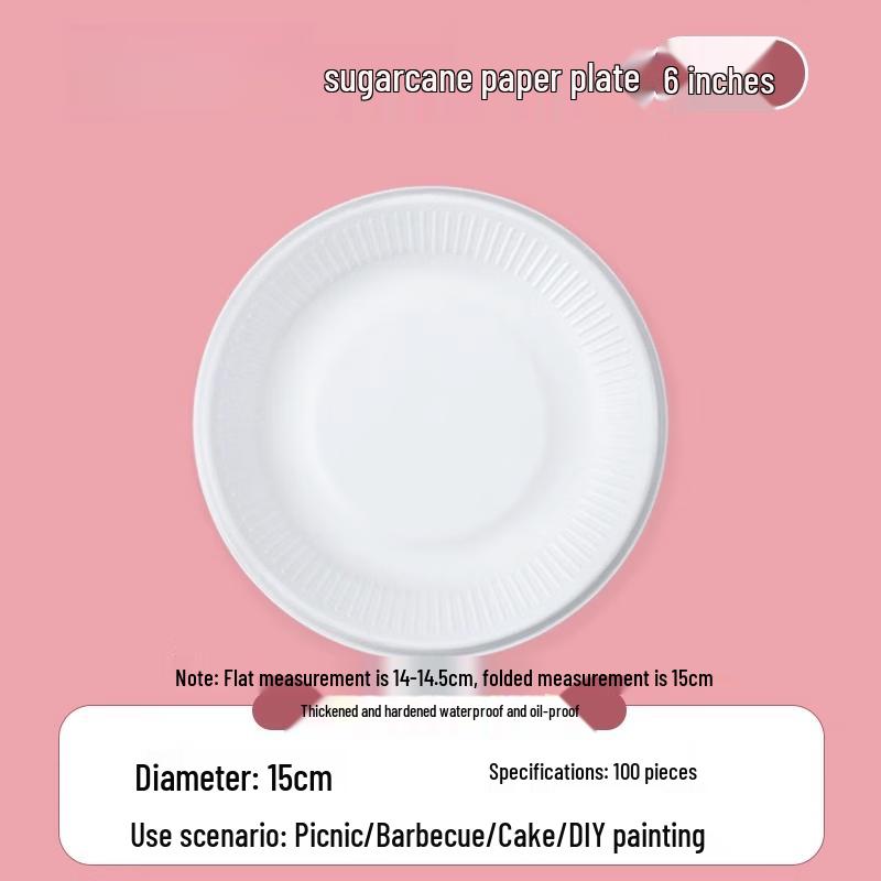 Disposable White Paper Plates