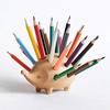Wooden Art Hedgehog Pen Holder Creative Pen Container Pencil Stand Set  Art and Craft