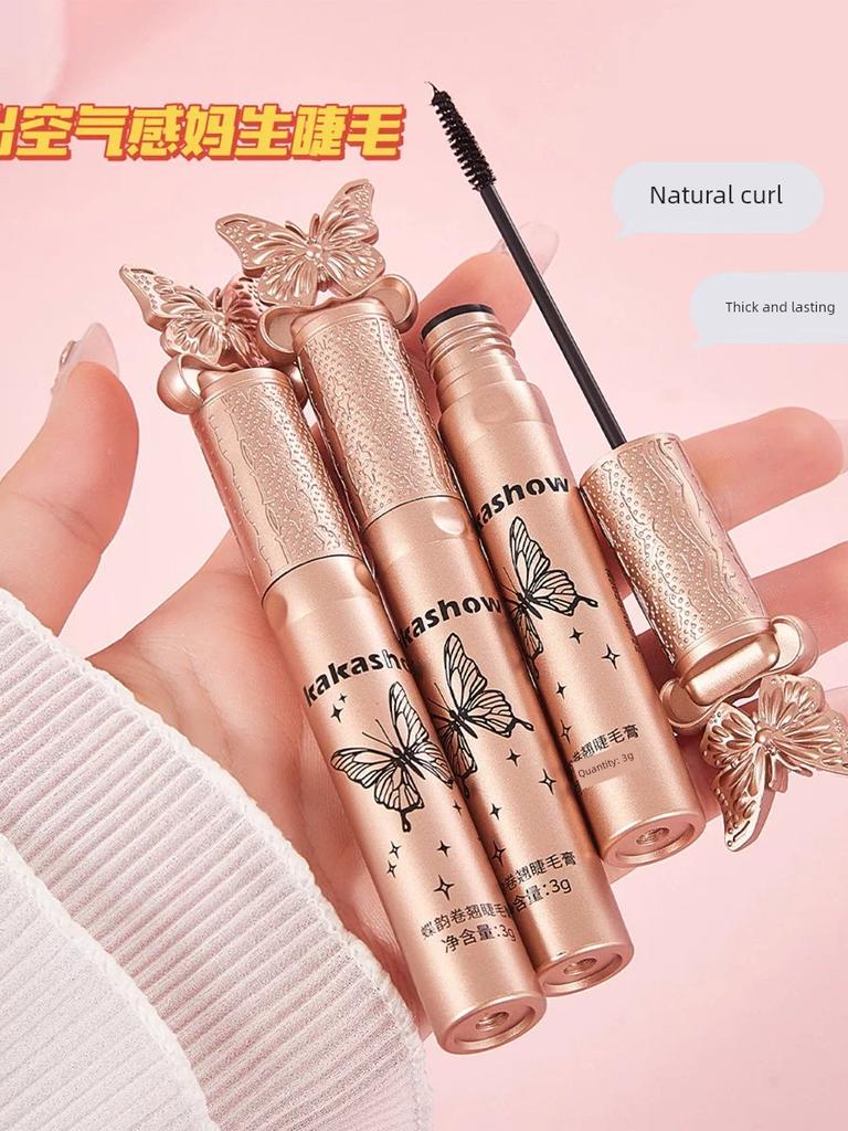 Butterfly-Inspired Ultra-Fine Mascara for Long, Natural, Thick, and Curled Lashes, Long-Lasting, Waterproof, Sweat-Proof, and Smudge-Proof
