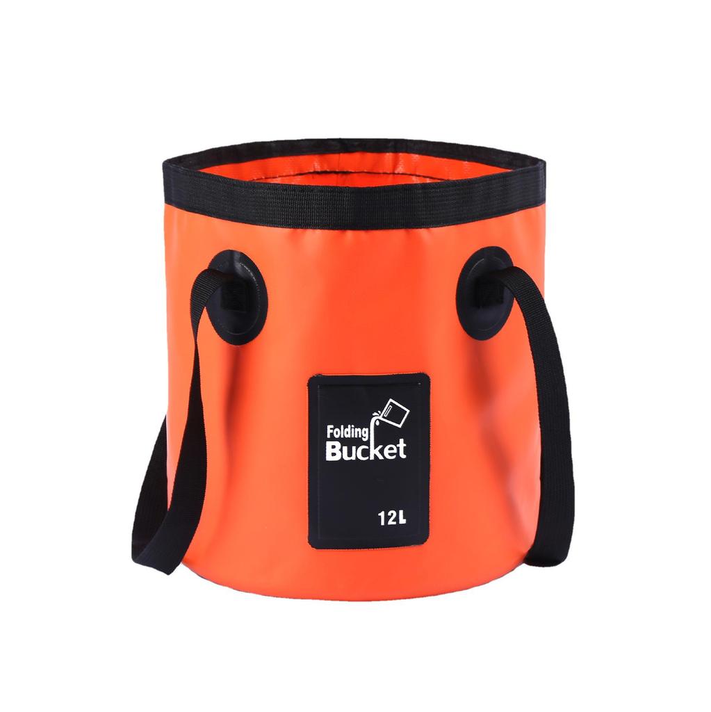 Portable Waterproof PVC Folding Bucket for Camping, Fishing, and Foot Bath