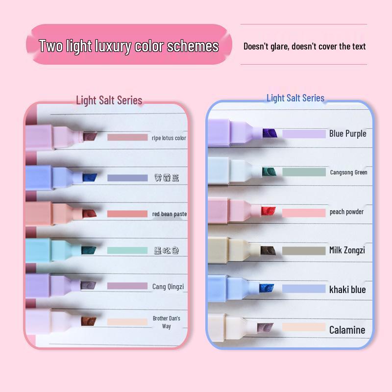 Morandi Retro Highlighter & Macaron Color Marker Set