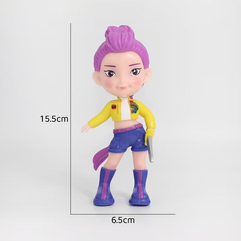 Kpop Demon Hunters Anime Figure Toys Cute PVC Movable Joints Action Figure Model Dolls Kids Birthday Decoration Toy Gifts