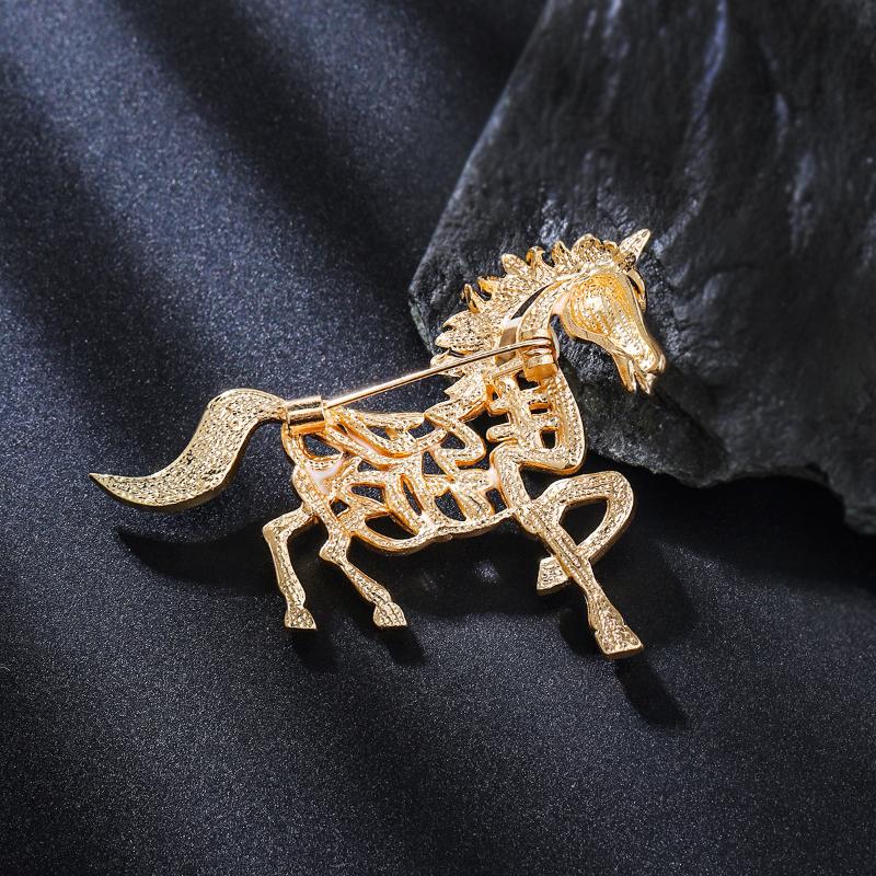 Mode Tierkreiszeichen Pferd Broschen Für Damen Kleidung Mantel Schmuck Accessoires Geschenke