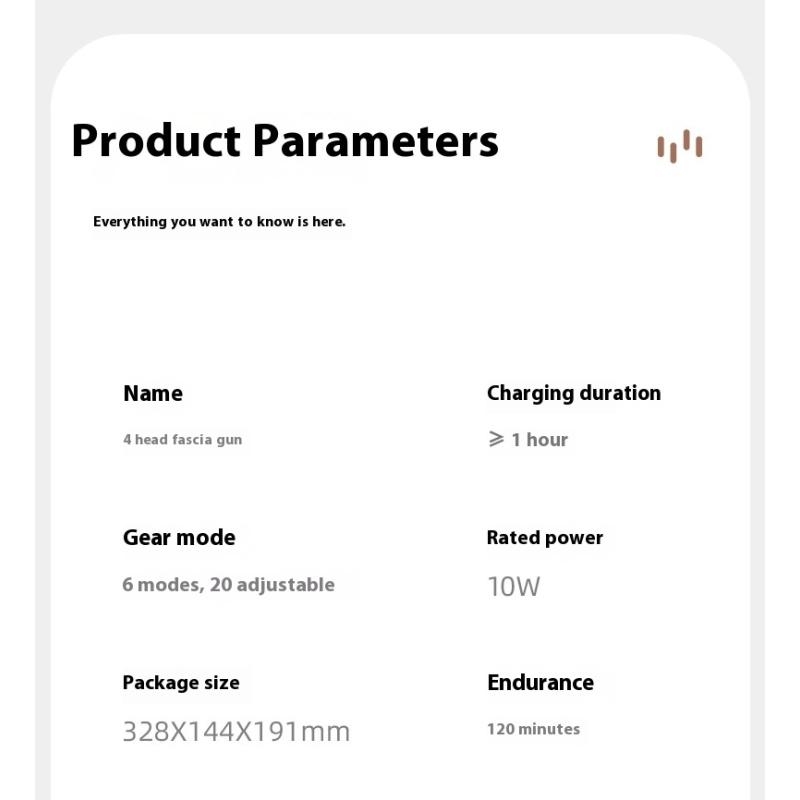 Four-head Fascia Gun Muscle High Power Waist Male And Female Body Relief Cervical Spine Low Back Massager