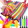 40/80/120pcs 26cm Strip Balloon with Mini Pump Colorful Artistic Balloon Birthday Party Festival Background Decoration Props