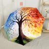 Heiliger Baum Mandala Automatischer Regenschirm Stabiler 8-Speichen-Schaft Robuste Konstruktion für Damen/Herren Modefans Geschenk für Festivals