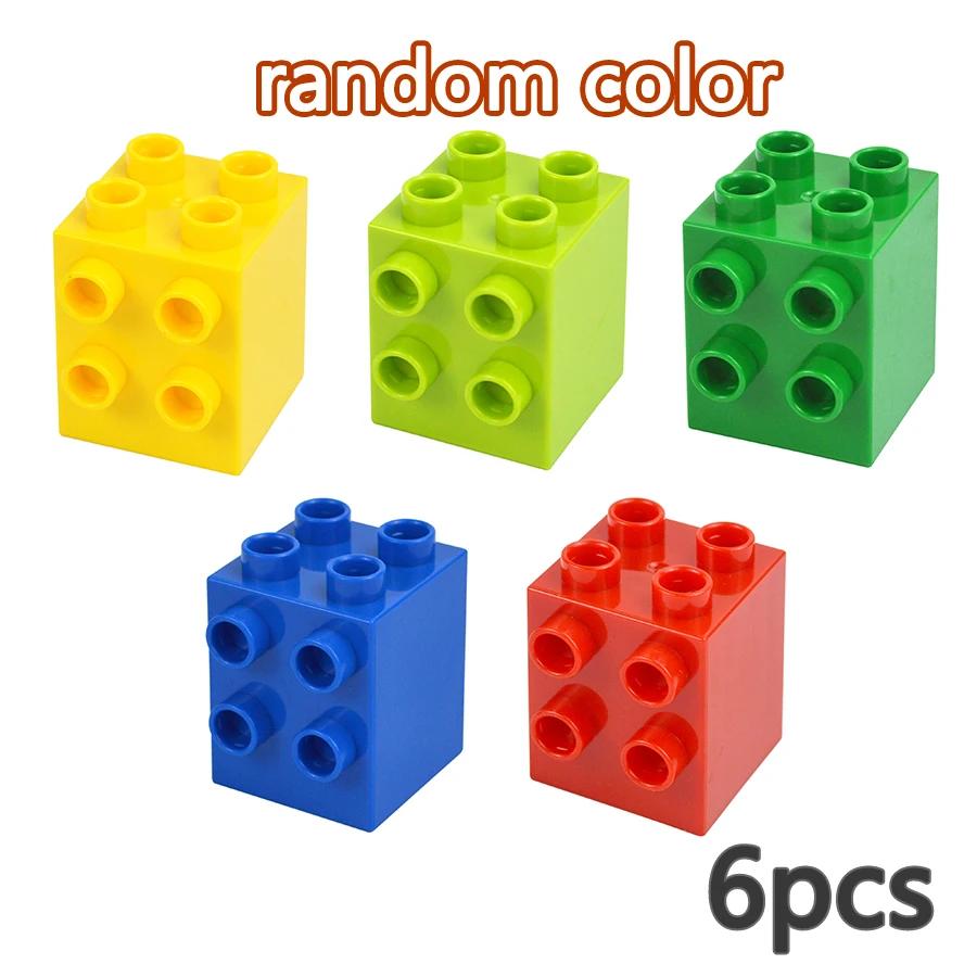MOC Big Size Bulk Bricks Thick Building Blocks Educational Kid Creative Toys Slope Thin Large Particles Compatible With Duploes