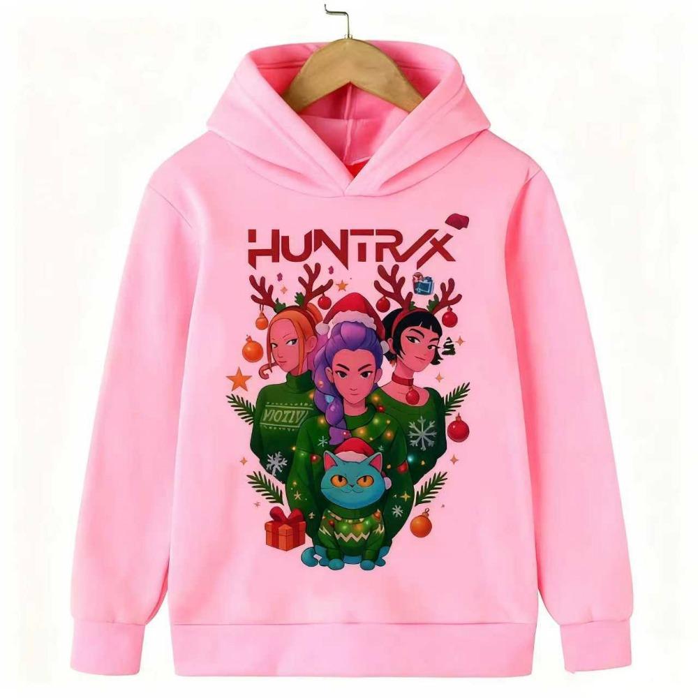 

2025 New Kpop Devil Hunter Christmas Edition Children s Hoodie Manga Children s Sportswear Cute Tiger Printed Girl Children s Top 100