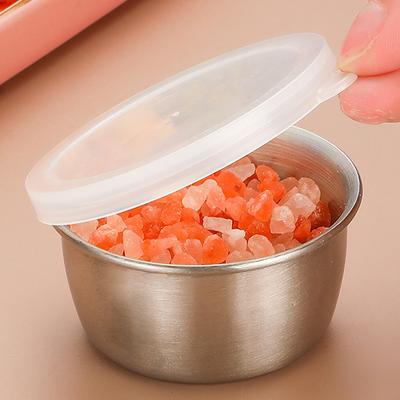 1/6 Adet 40ml Salata Sosu Kabı Sos Tabakları Taşınabilir Paslanmaz Çelik Küçük Sos Bardağı Sızdırmaz Kapaklı Daldırma Kapları