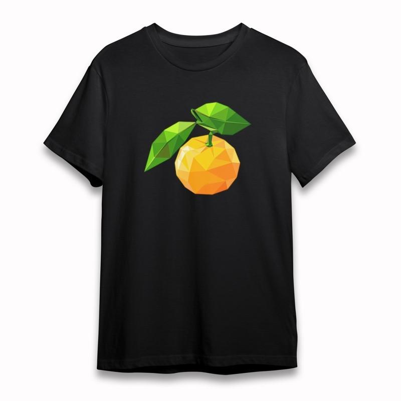 

Women s Plus Size Slight Stretch Classic T-Shirt Low Poly Orange Citrus 100 Tee 2XL