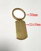 10Pcs/Lot Strip Blank Mirror Polished Stainless Steel Keychain For DIY Custom Women's Men's Keychain