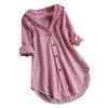 Cotton Linen Women's Shirt 4XL Plus Size Long Sleeve Turn Down Collar Blouse Women Beach Style Women Autumn Clothes Top Chic