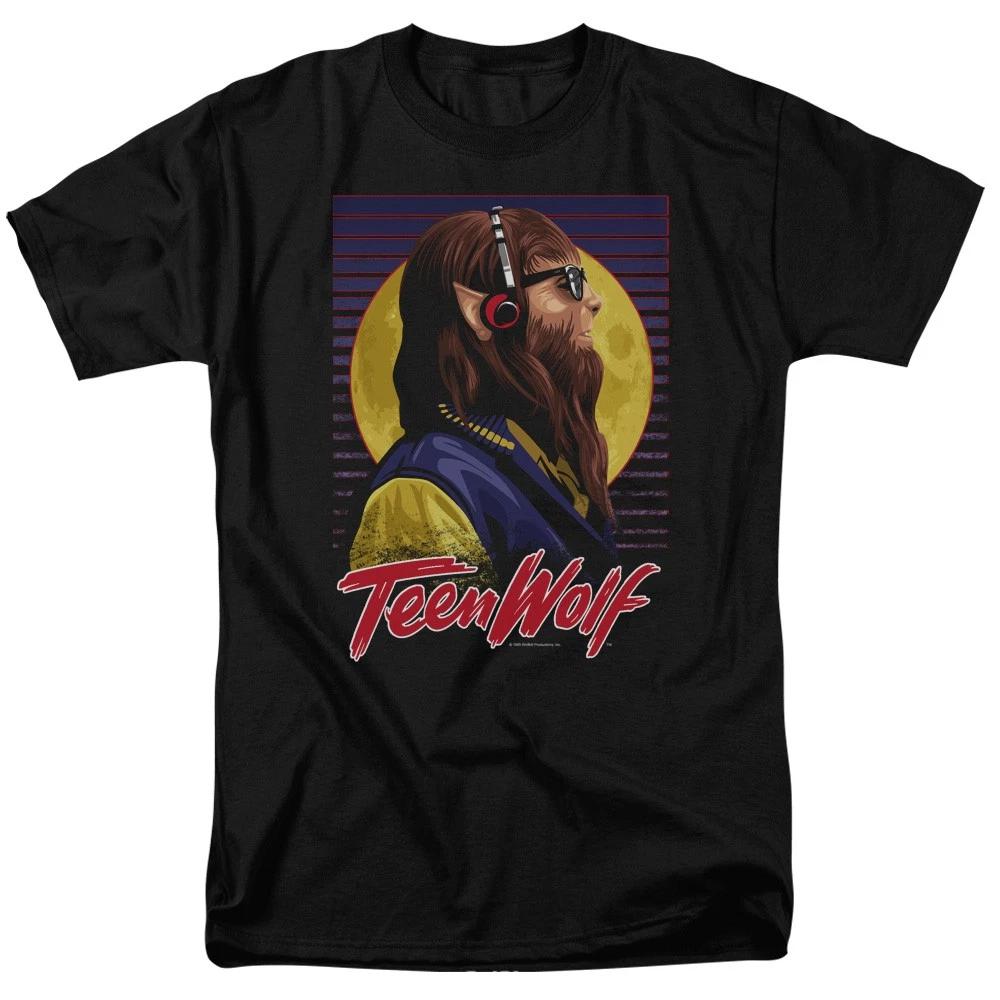 Teen Wolf - Headphone Wolf - Unisex Short Sleeve Children s T-shirt - Black 140