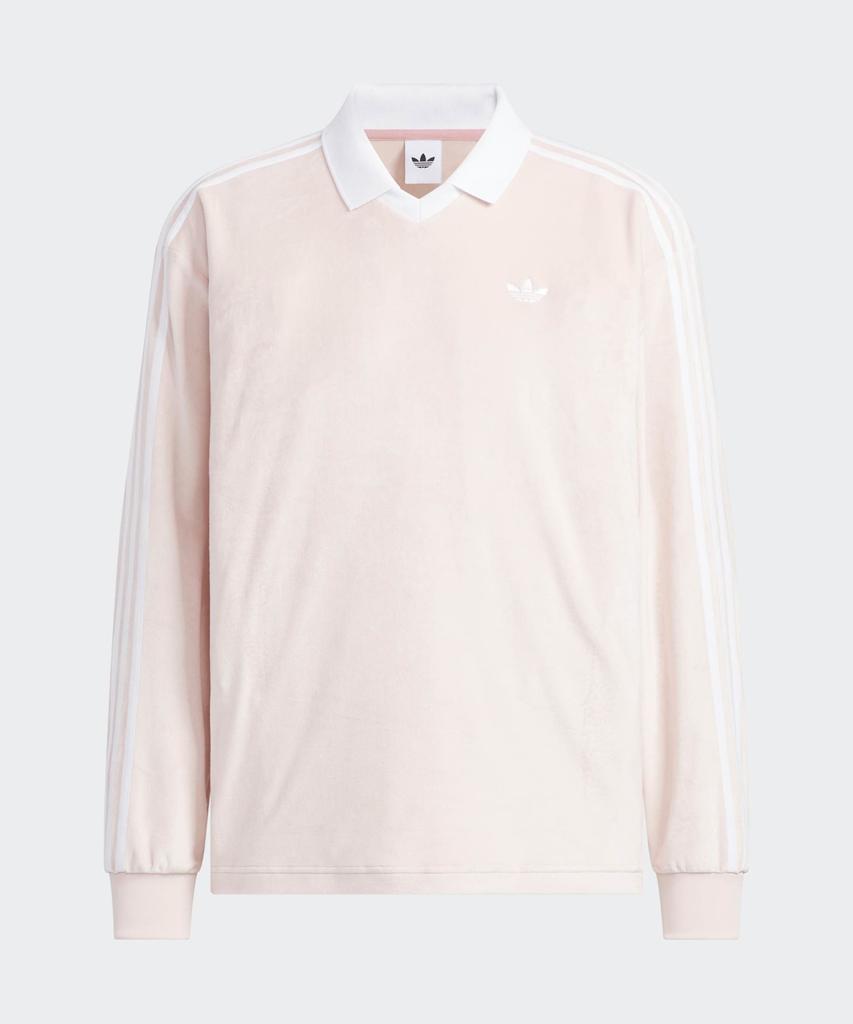 ADIDAS Velour Polo Long Sleeve - Sandy Pink / Kq5487