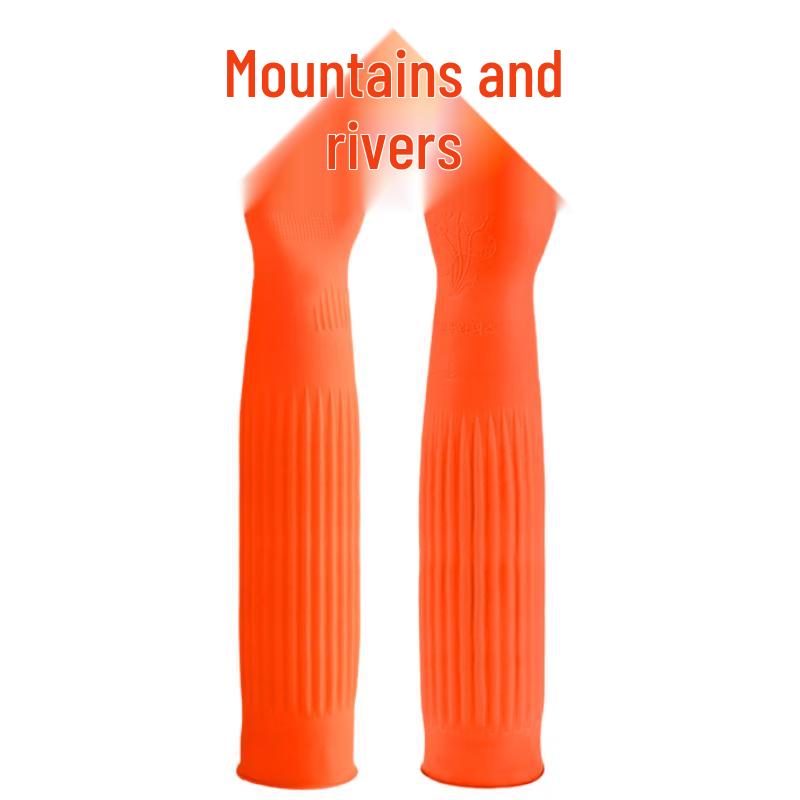 Durable Extended Rubber Household Gloves, 10 Pairs