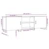 VidaXL Meuble TV chêne sonoma 150x30x50 cm bois d'ingénierie 829119