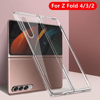 For Samsung Galaxy Z Fold 4 Transparent Case Front Back Protective Cover Hard Pc Clear Bumper Z Fold4 Fundas