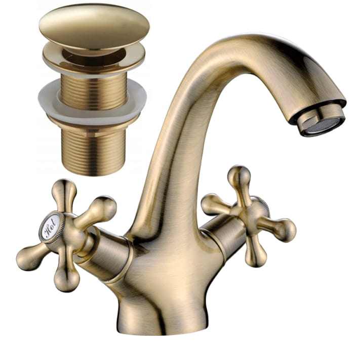 Retro Wall-Mounted Basin Mixer Tap with