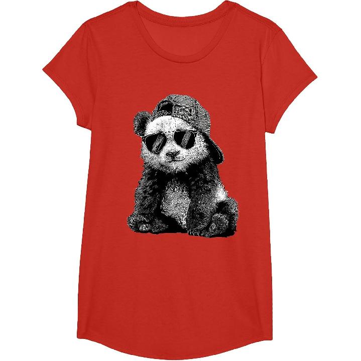 Panda with Sunglasses Graphic Motif Animal Funny Panda Bear T-Shirt