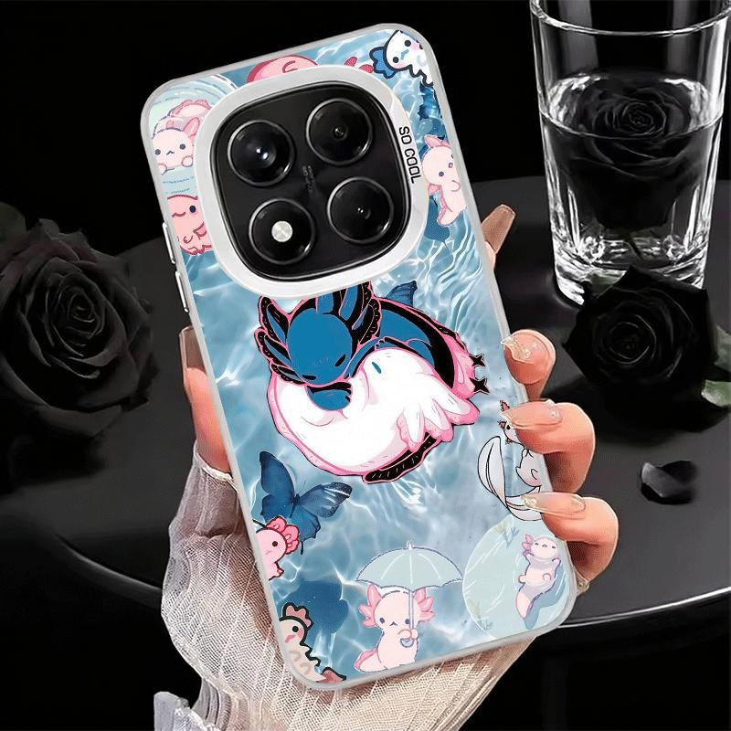 Axolotl Cartoon Cute Soft Phone Case for Samsung Galaxy S24 S25 FE S26 Edge S23 Ultra S22 Plus S21 + Shockproof Cover Back Shell