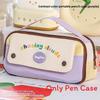 Multi Compartment Canvas Pencil Case With Durable Zipper For Students And Office Use