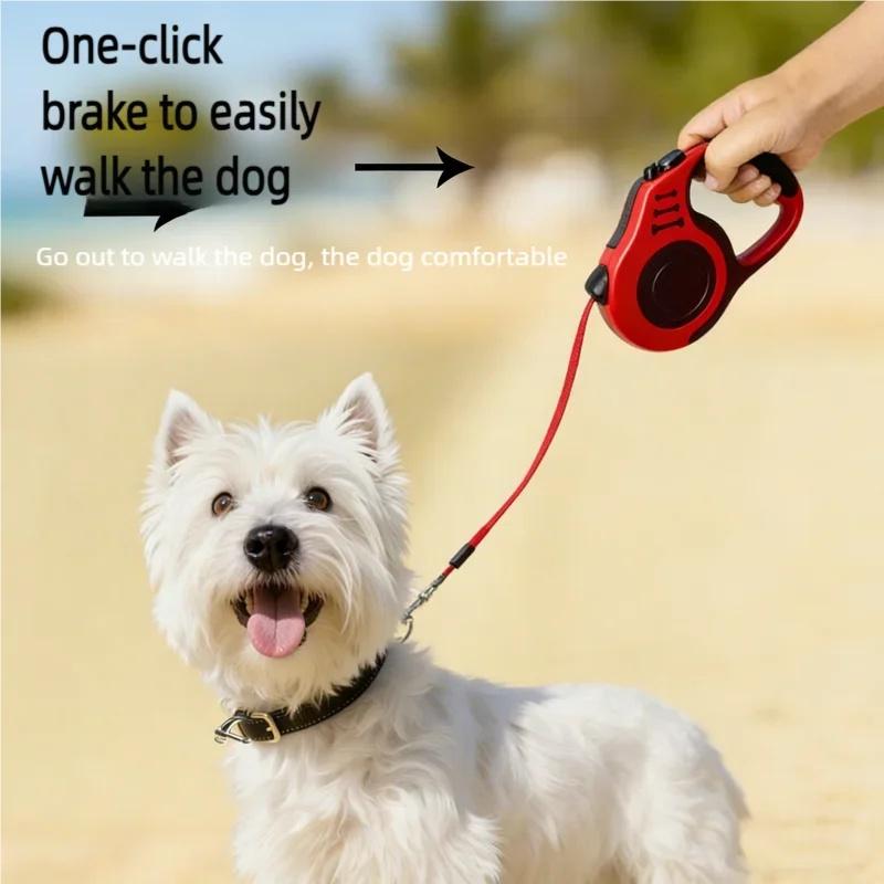 Automatic Retractable Dog Leash 3M/5M Nylon Lead For Small Dogs Cats Durable Puppy Traction Rope For Outdoor Travel Walking