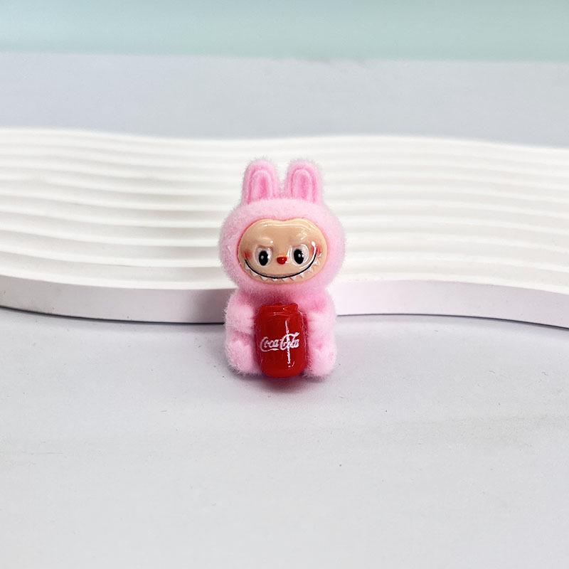 Flocked Coca-Cola Skateboard DIY Keychain with Resin Cartoons Blind Bag Edition