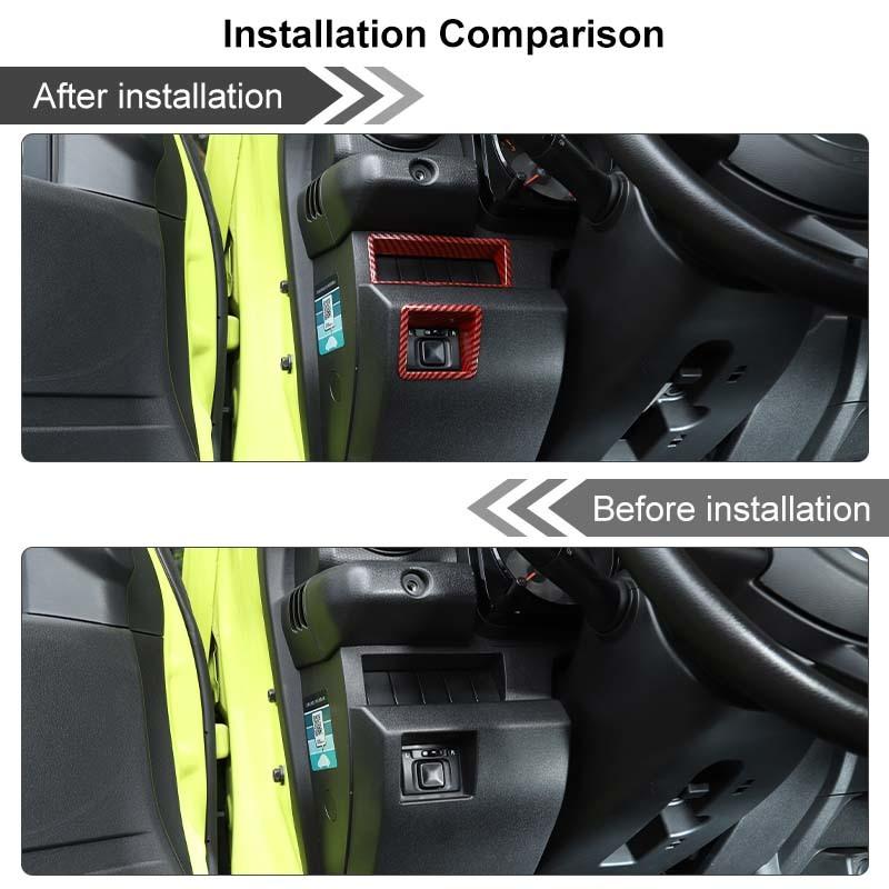 Autocolante de acoperire de decorare a comutatorului de extensie pentru reglarea oglinzii inverse pentru Suzuki Jimny 2019 în sus Accesorii de interior ABS