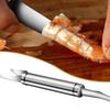 Shrimp Deveining Tool Fish Maw Cutter Rustproof Stainless Steel Double Head Fish Scale Remover For Freshwater Breeding